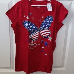 NWT butterfly t-shirt with glitter